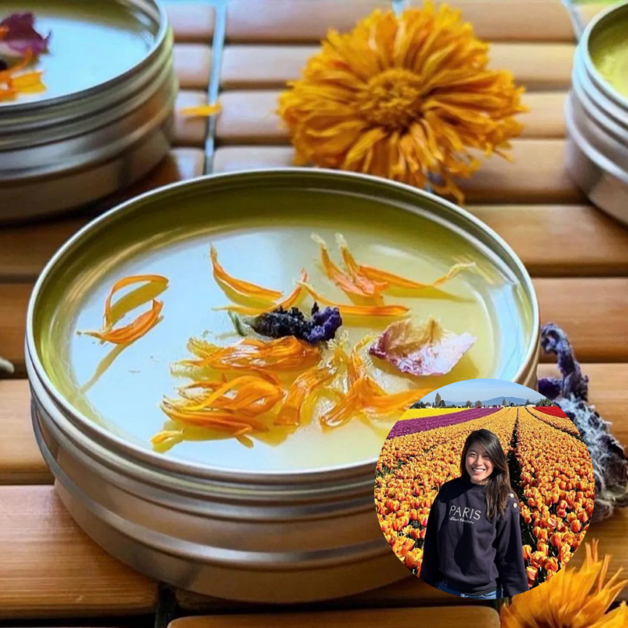 goat and woman on farm