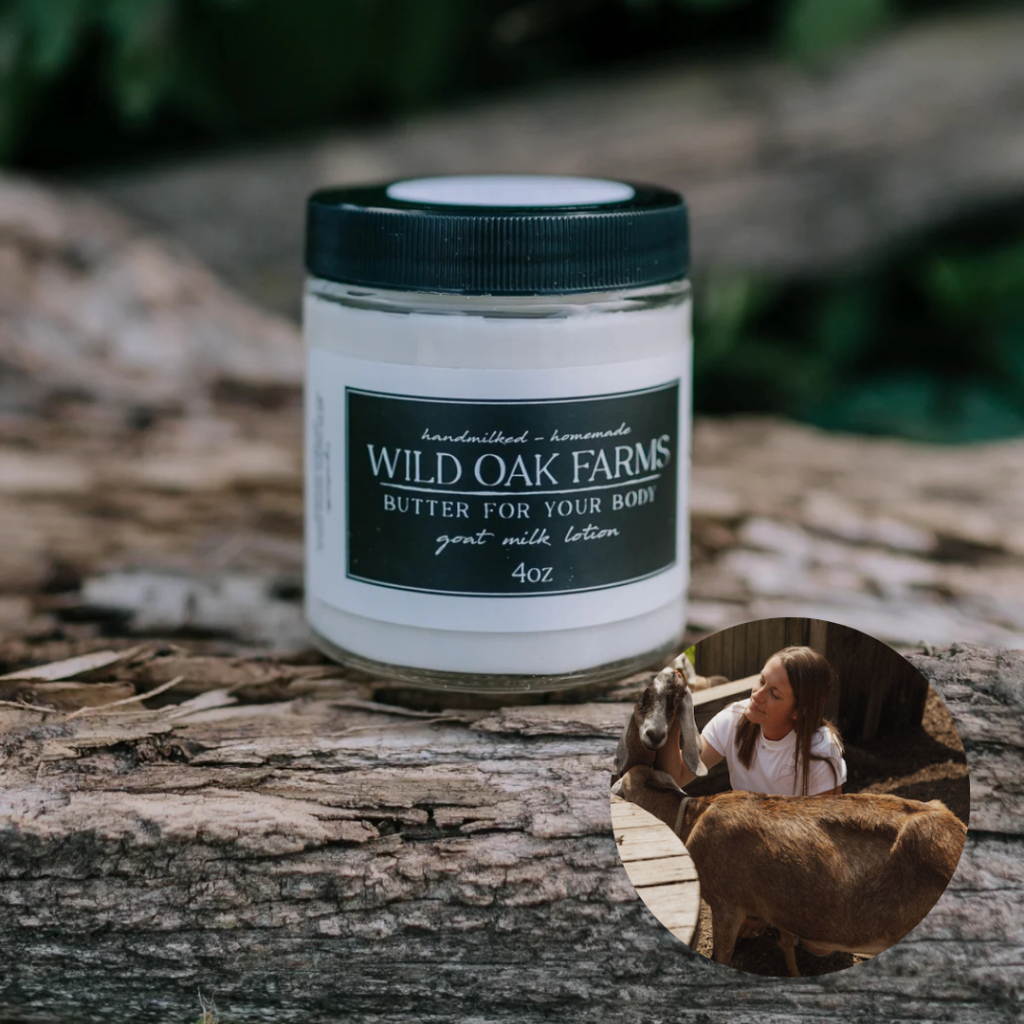 goat and woman on farm